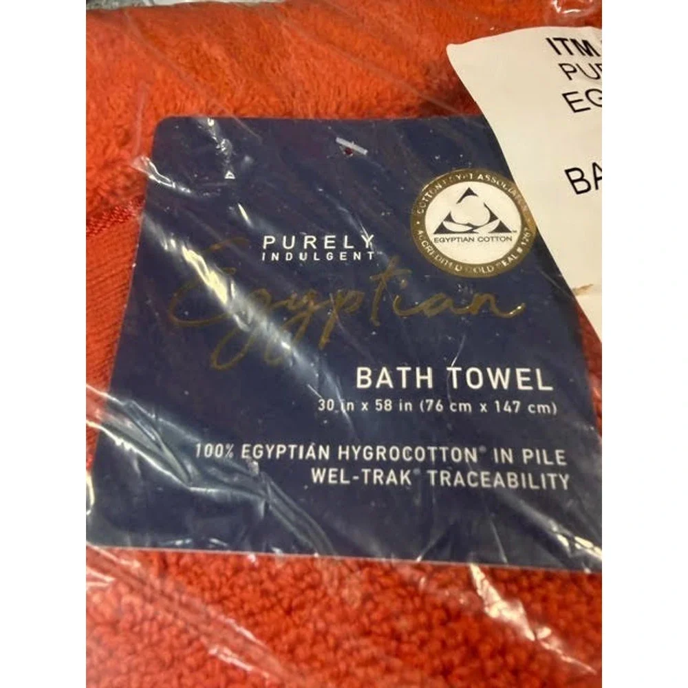 Purely Indulgent Egyptian Cotton 6pc Towel Set Bath Hand Washcloth Burnt Orange